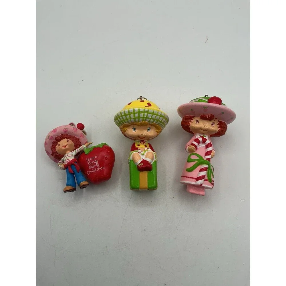 Strawberry Shortcake Christmas Ornament Lot VTG 2003 2004 TCFC Holiday Decor
